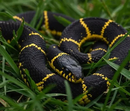 Is A Black Snake With Yellow Stripes Poisonous