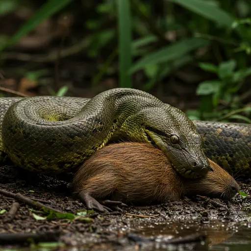 what-does-green-anaconda-eat